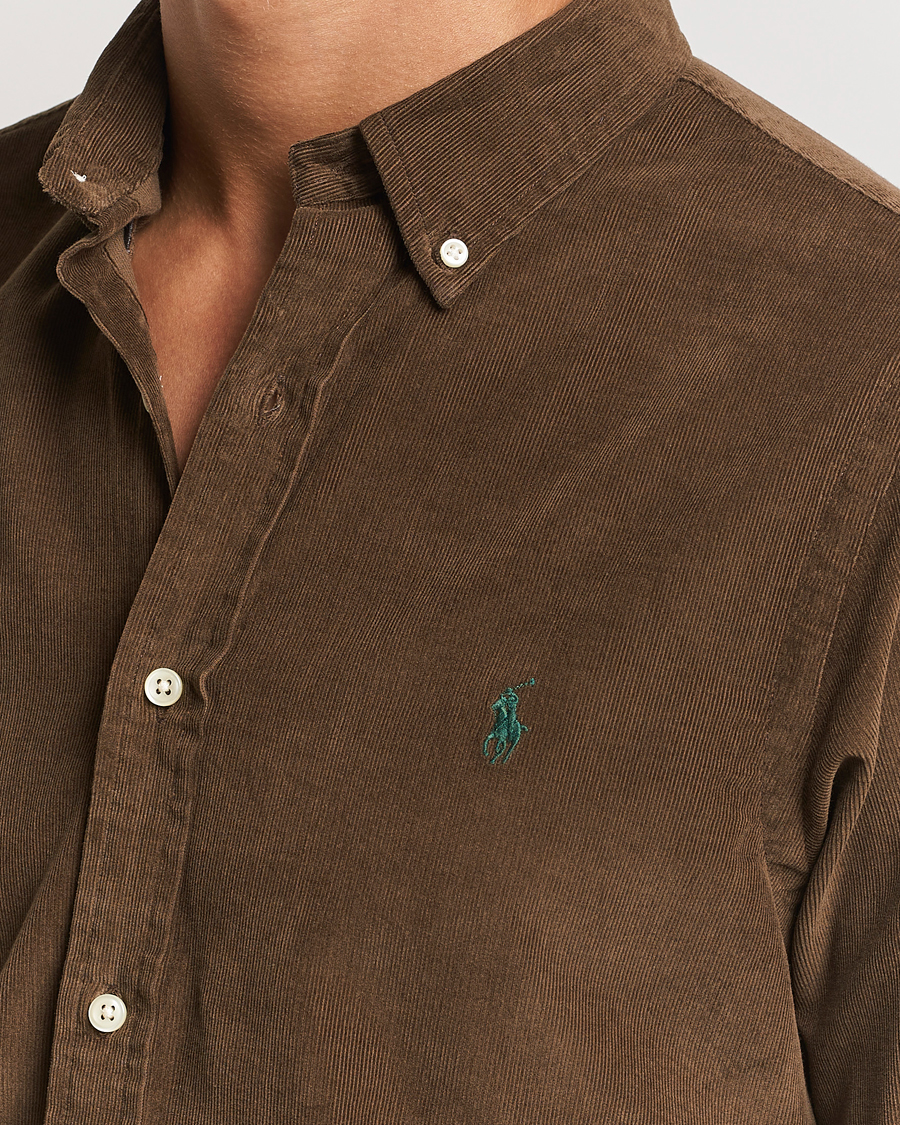 Herre | Skjorter | Polo Ralph Lauren | Slim Fit Corduroy Shirt Chocolate Mousse