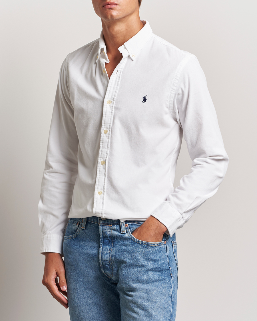 Herre | Skjorter | Polo Ralph Lauren | Slim Fit Corduroy Shirt White