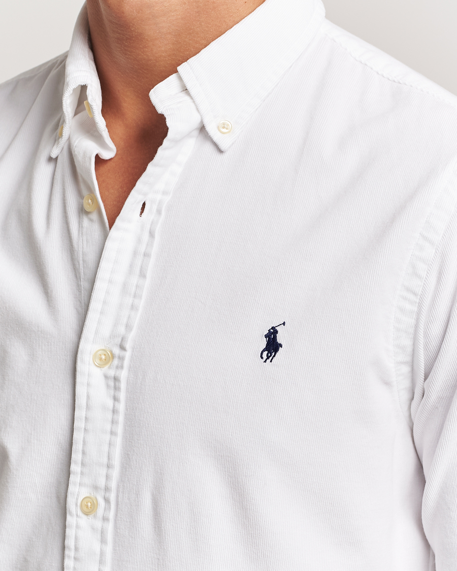 Herre | Skjorter | Polo Ralph Lauren | Slim Fit Corduroy Shirt White