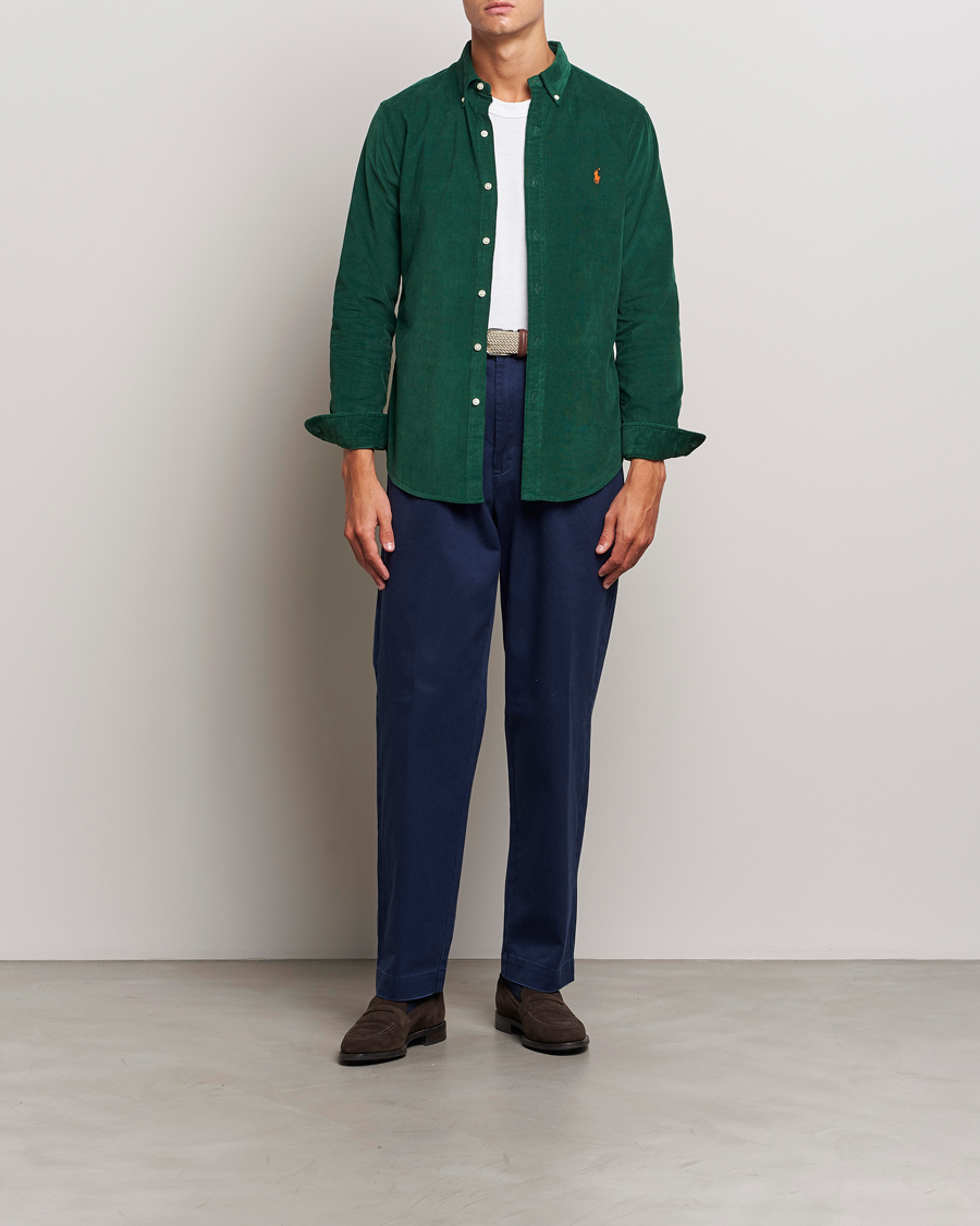Herre | Skjorter | Polo Ralph Lauren | Slim Fit Corduroy Shirt Vintage Pine