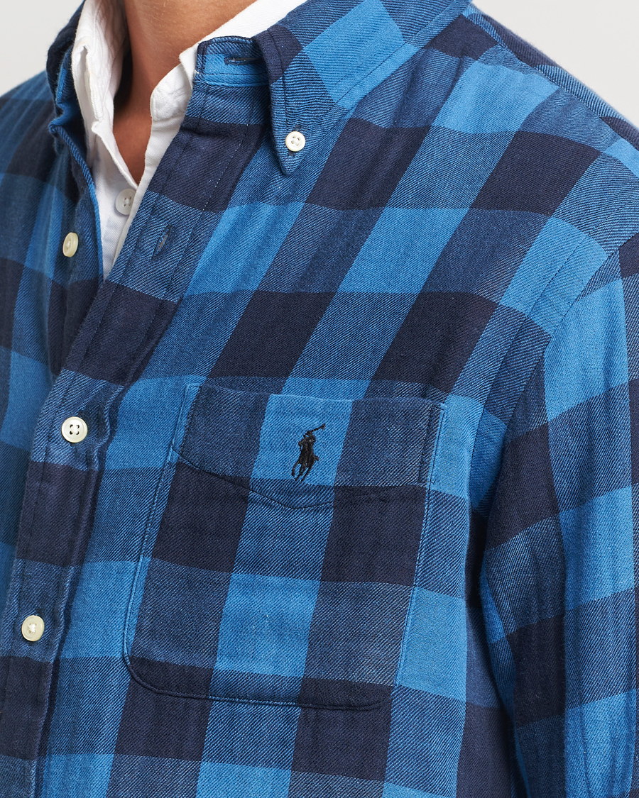 Herre | Skjorter | Polo Ralph Lauren | Double Face Custom Fit Check Shirt Royal/Black