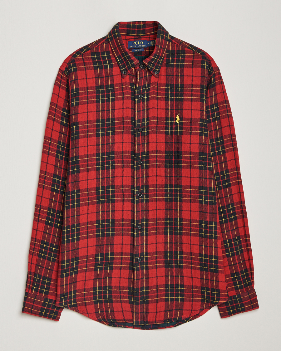 Herre | Skjorter | Polo Ralph Lauren | Custom Fit Double Faced Checked Shirt Red/Black
