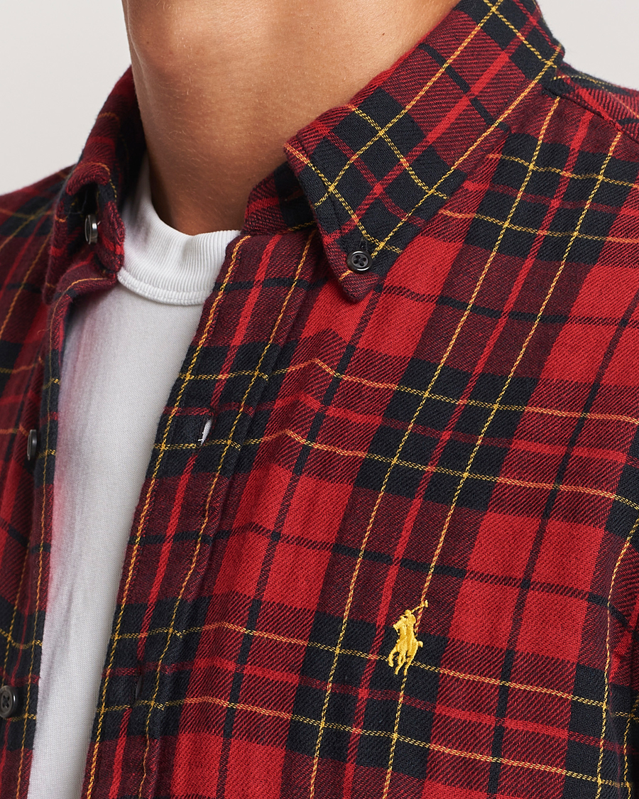 Herre | Skjorter | Polo Ralph Lauren | Custom Fit Double Faced Checked Shirt Red/Black
