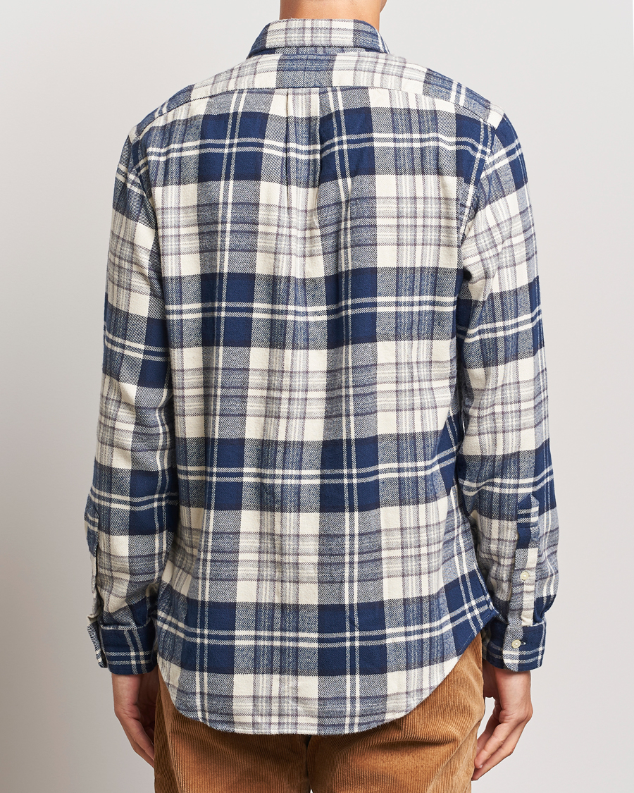 Herre | Skjorter | Polo Ralph Lauren | Custom Fit Brushed Flannel Checked Shirt Off White
