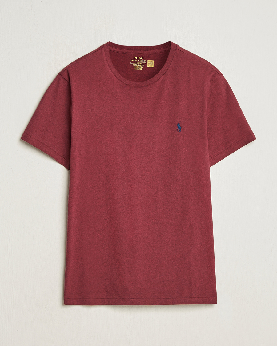 Herre | T-Shirts | Polo Ralph Lauren | Custom Slim Fit Tee Vintage Port Heather