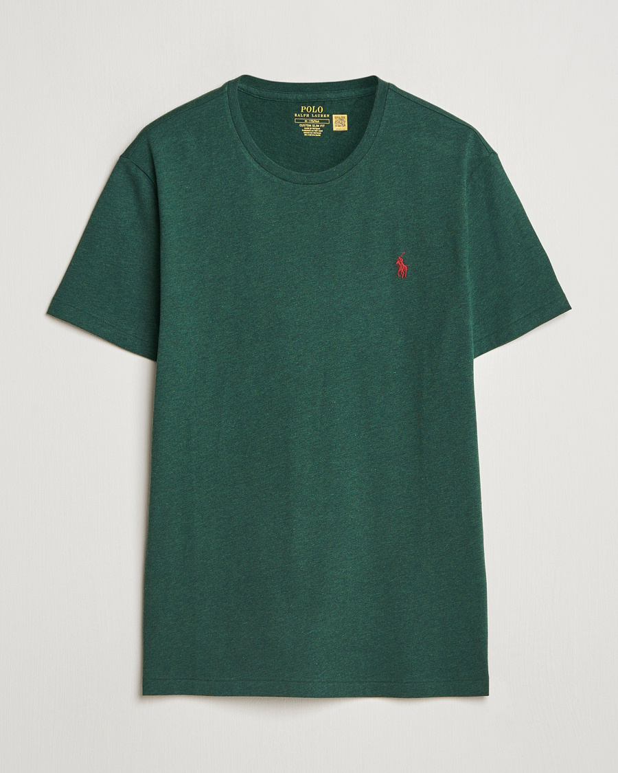 Herre | T-Shirts | Polo Ralph Lauren | Custom Slim Fit Tee Scotch Pine Heather