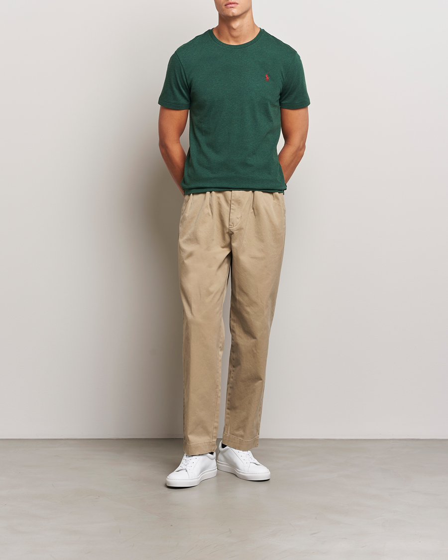 Herre | T-Shirts | Polo Ralph Lauren | Custom Slim Fit Tee Scotch Pine Heather
