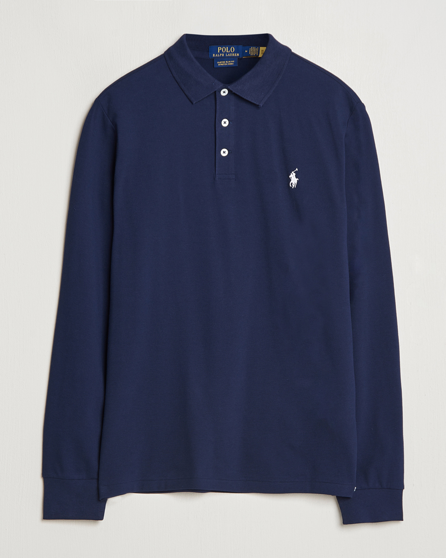 Herre | Gensere | Polo Ralph Lauren | Custom Slim Fit Long Sleeve Polo Refined Navy