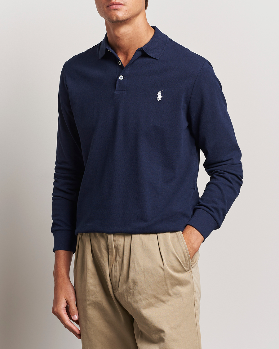Herre | Gensere | Polo Ralph Lauren | Custom Slim Fit Long Sleeve Polo Refined Navy