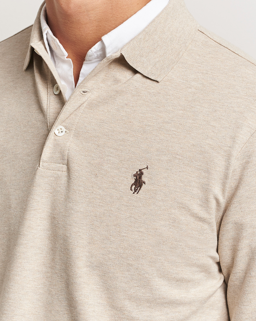 Herre | Gensere | Polo Ralph Lauren | Custom Slim Fit Long Sleeve Polo Expedition Dune Heather