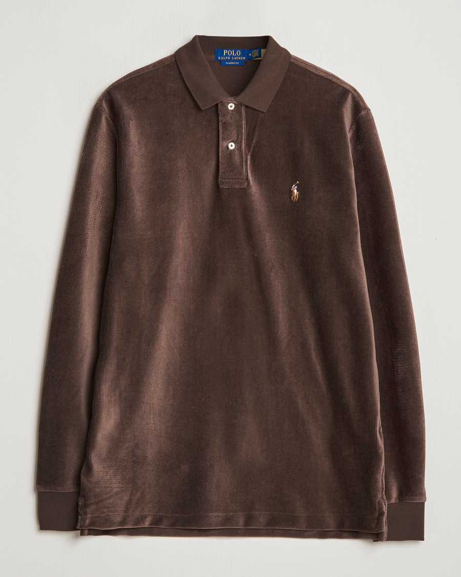 Herre | Gensere | Polo Ralph Lauren | Corduroy Long Sleeve Polo Circuit Brown