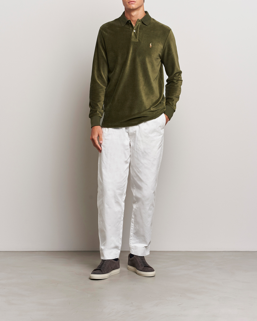 Herre | Gensere | Polo Ralph Lauren | Corduroy Long Sleeve Polo Dark Loden