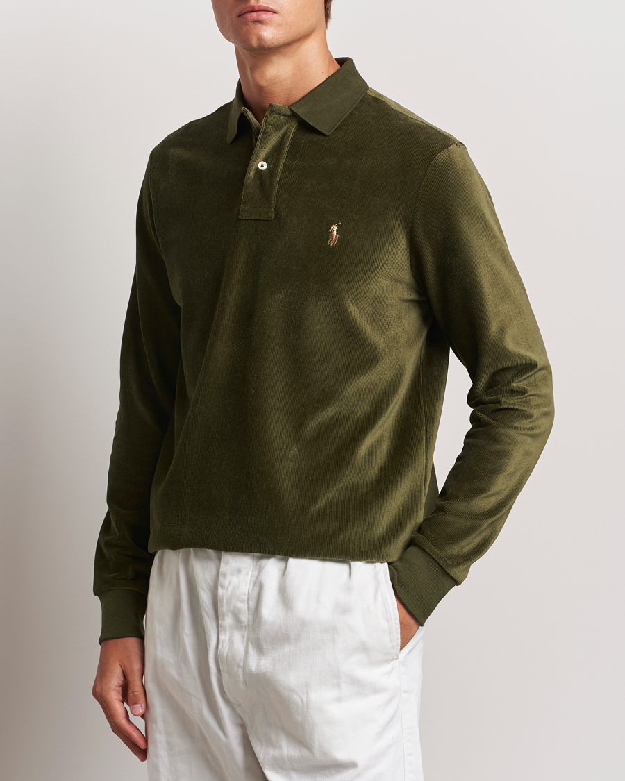 Herre | Gensere | Polo Ralph Lauren | Corduroy Long Sleeve Polo Dark Loden