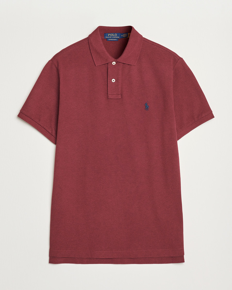 Herre | Pikéer | Polo Ralph Lauren | Custom Slim Fit Polo Vintage Port Heather
