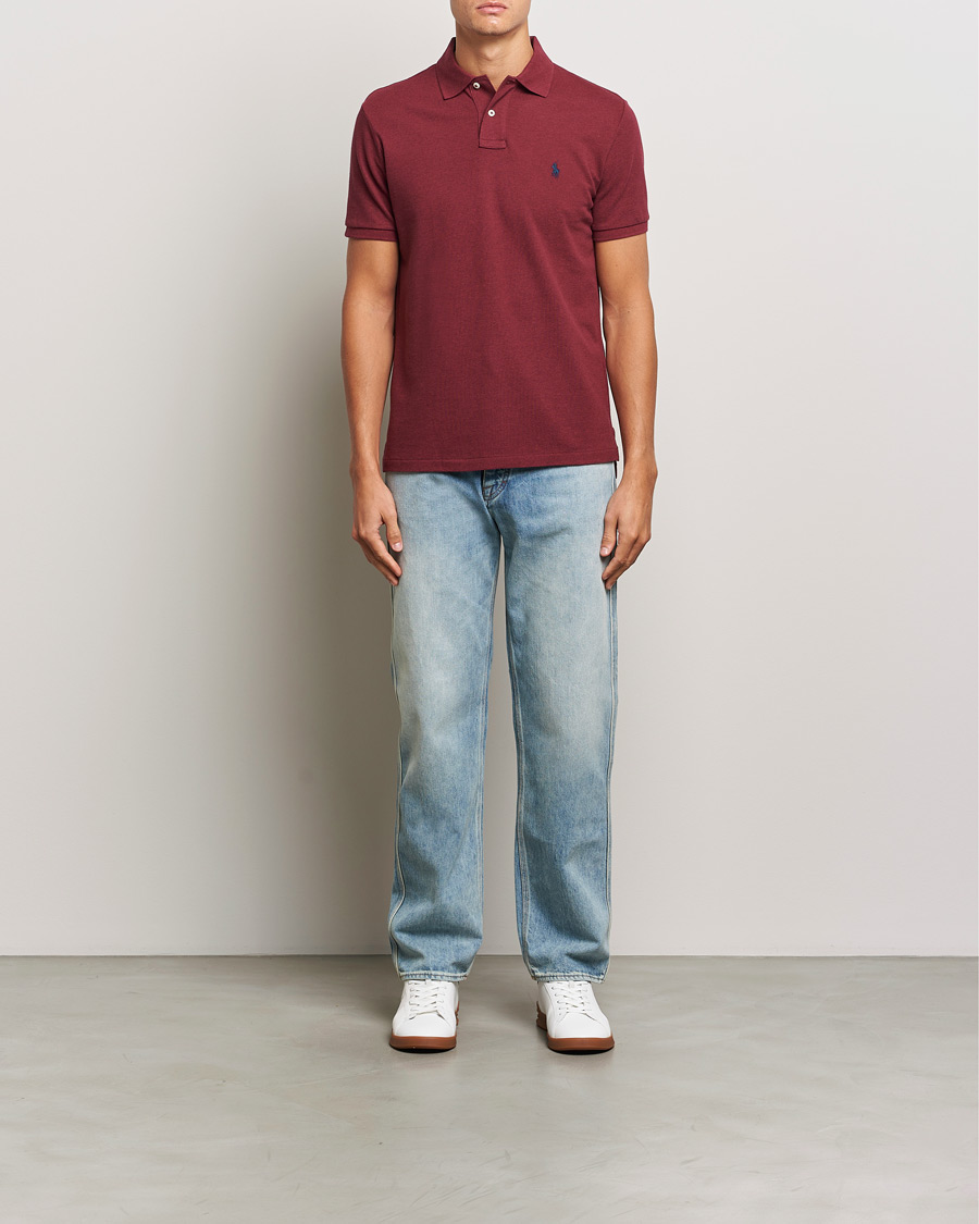 Herre | Pikéer | Polo Ralph Lauren | Custom Slim Fit Polo Vintage Port Heather