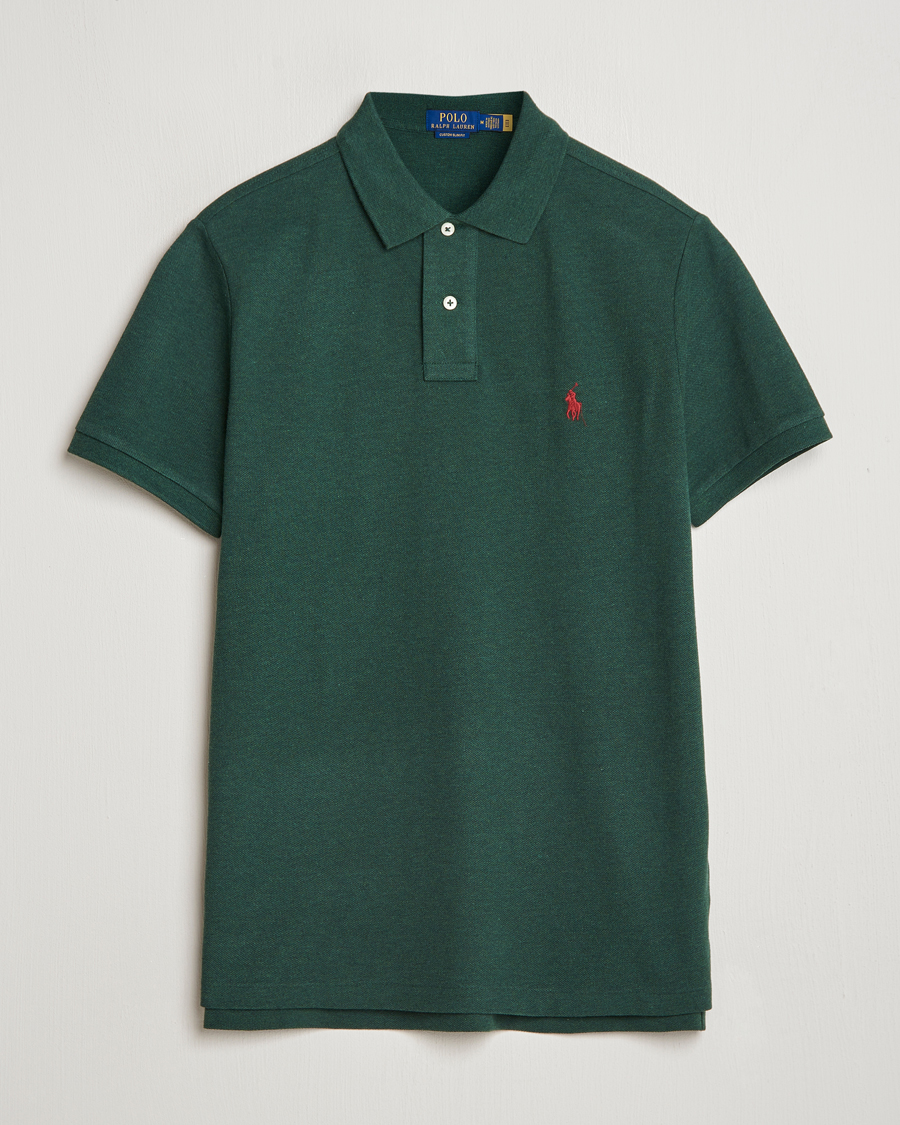 Herre | Pikéer | Polo Ralph Lauren | Custom Slim Fit Polo Scotch Pine Heather