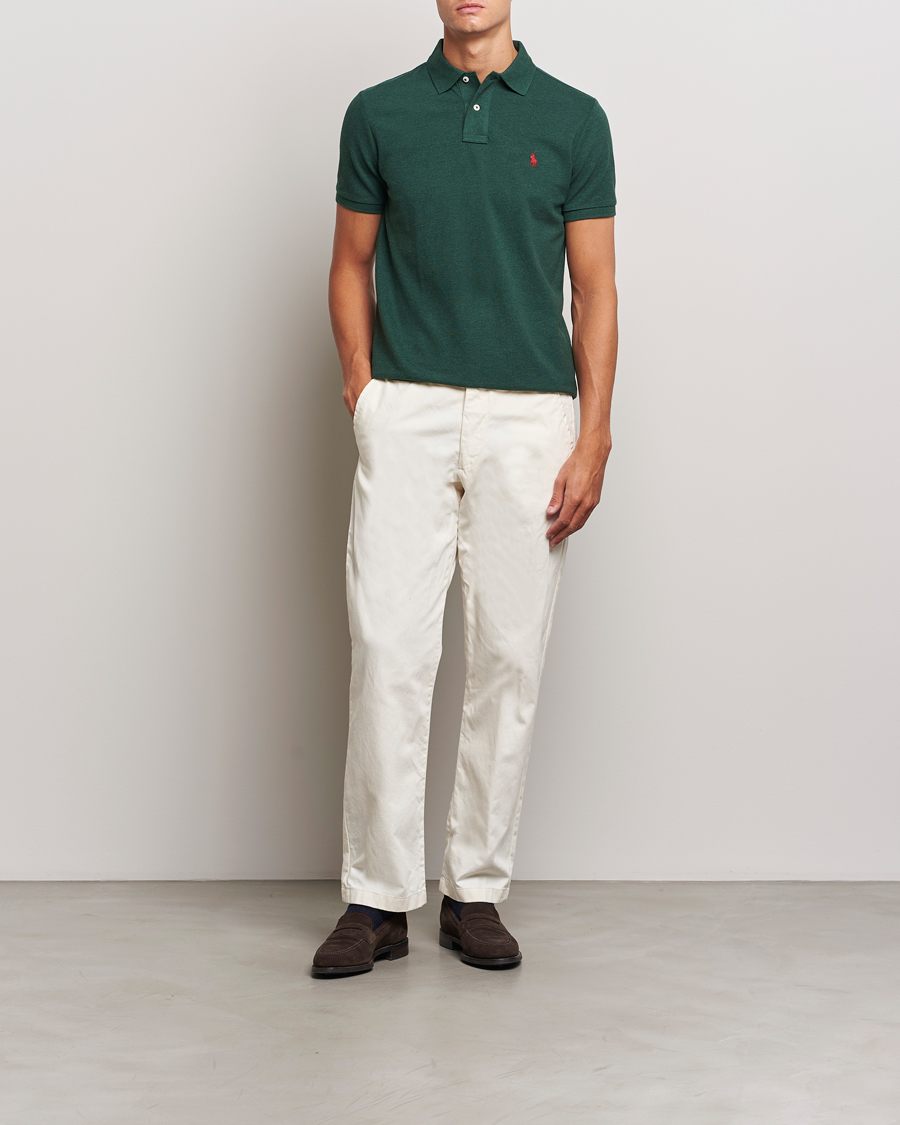 Herre | Pikéer | Polo Ralph Lauren | Custom Slim Fit Polo Scotch Pine Heather