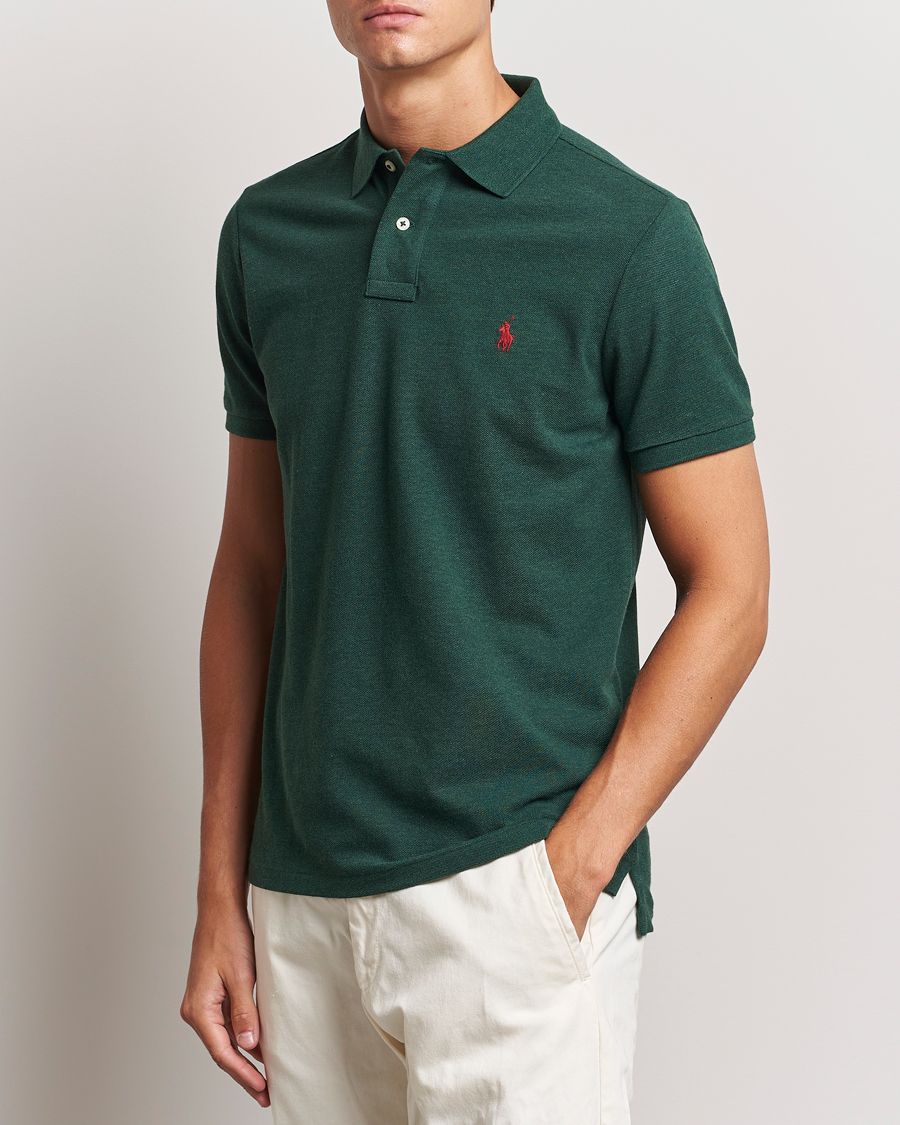 Herre | Pikéer | Polo Ralph Lauren | Custom Slim Fit Polo Scotch Pine Heather