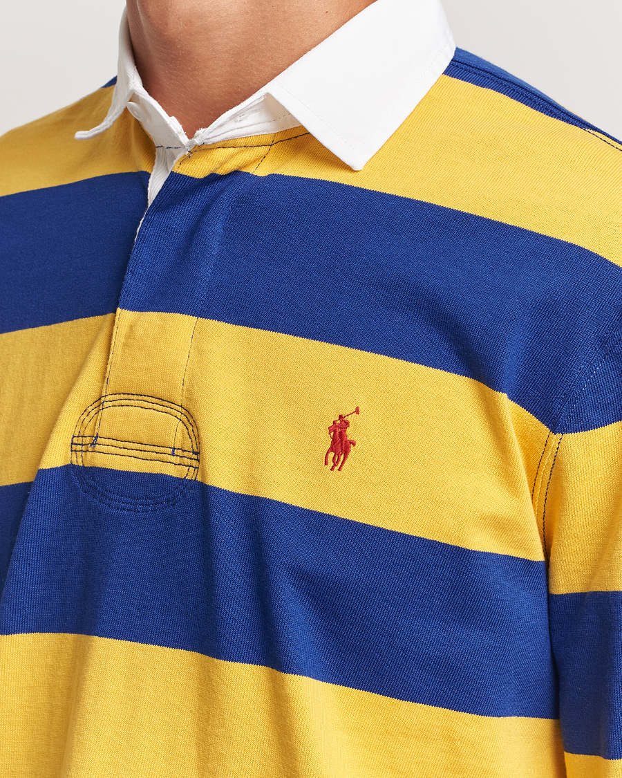 Herre | Gensere | Polo Ralph Lauren | Jersey Striped Rugger Yellow/Classic Azure