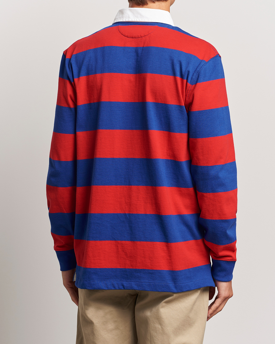 Herre | Gensere | Polo Ralph Lauren | Jersey Striped Rugger Red/Classic Azure