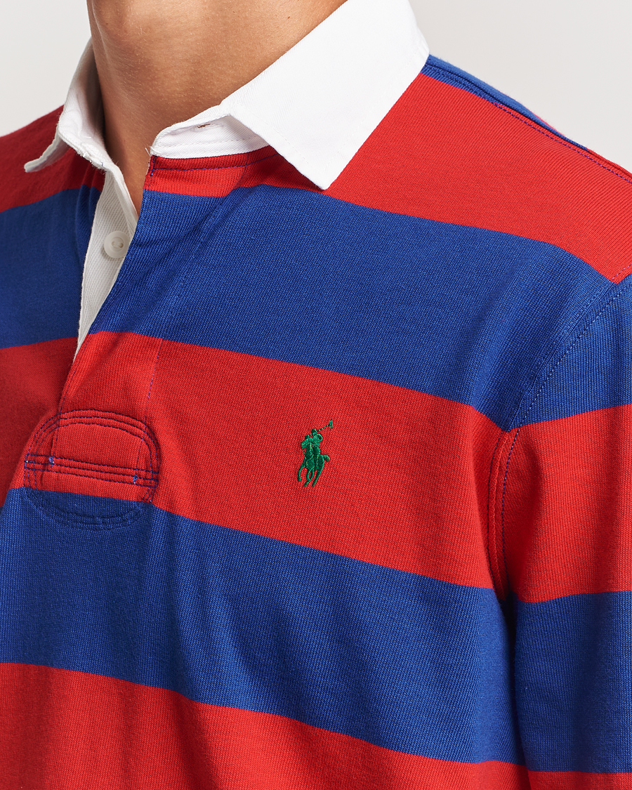 Herre | Gensere | Polo Ralph Lauren | Jersey Striped Rugger Red/Classic Azure