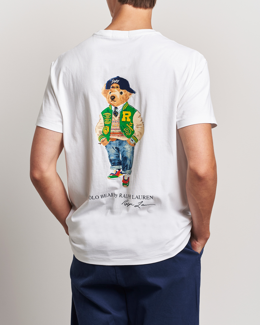 Herre | T-Shirts | Polo Ralph Lauren | Pocket Tee White Varsity Bear