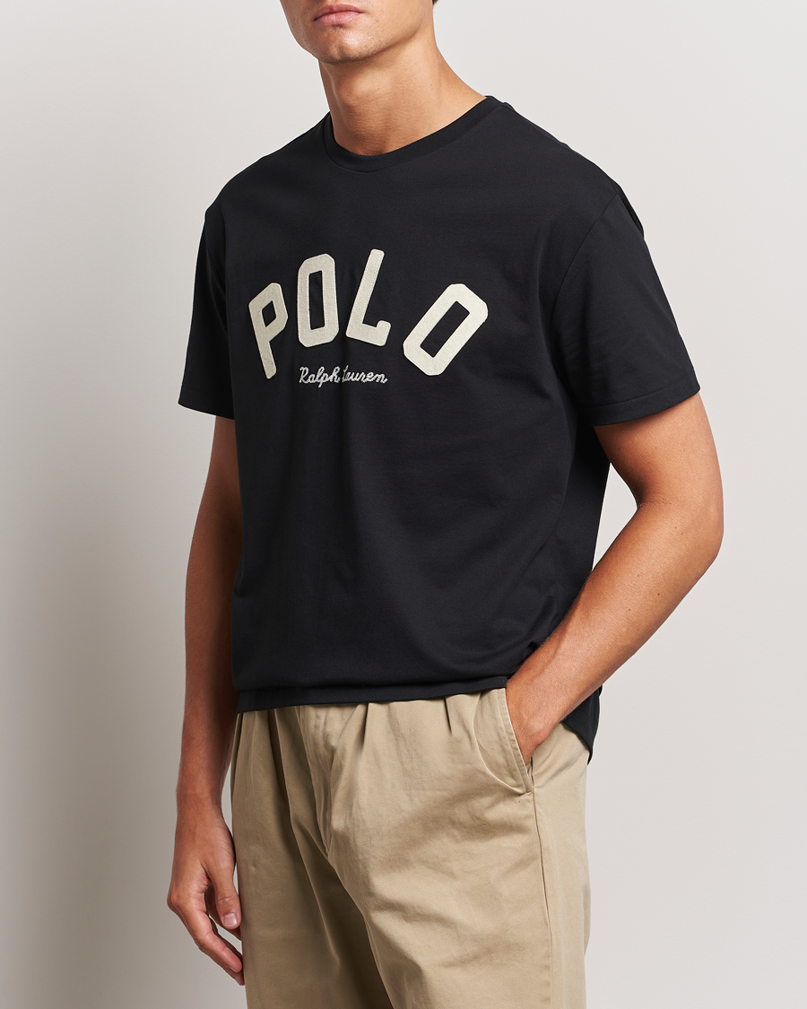 Herre | T-Shirts | Polo Ralph Lauren | RL Varsity Tee Polo Black
