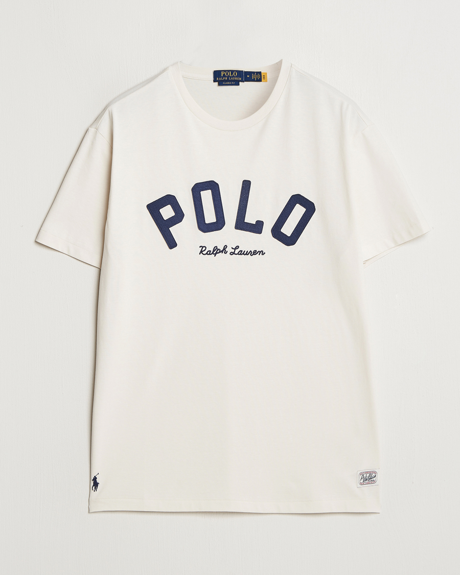 Herre | T-Shirts | Polo Ralph Lauren | RL Varsity Tee Antique Cream