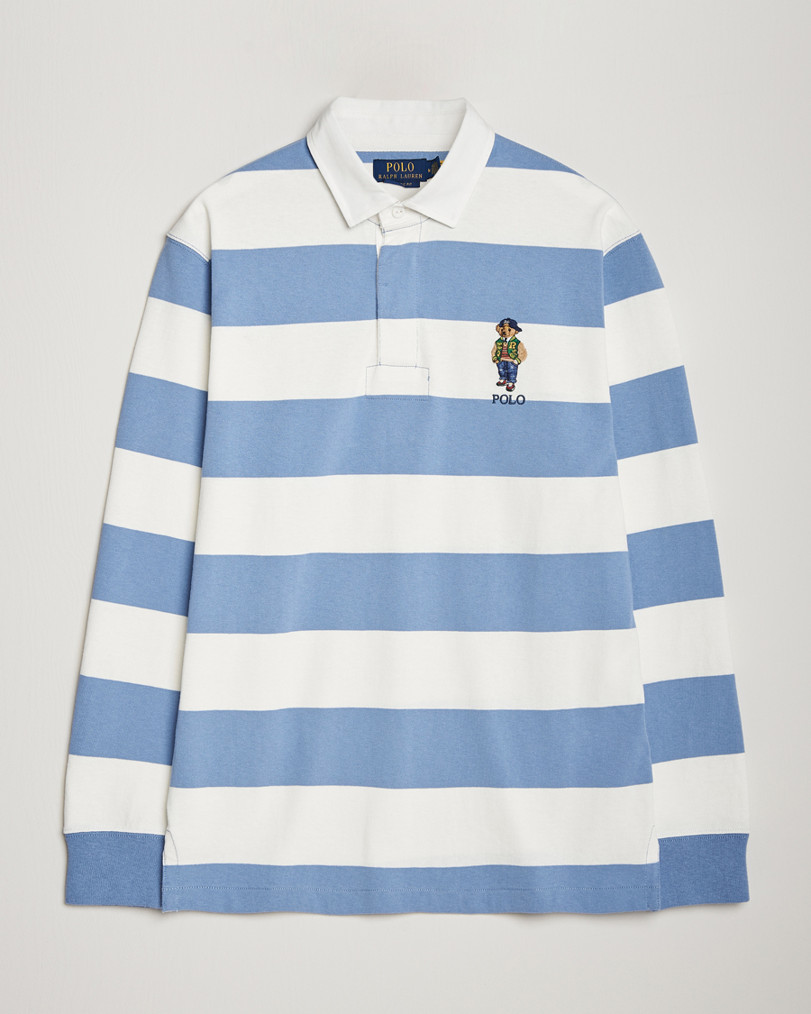 Herre | Gensere | Polo Ralph Lauren | Striped Rugby Varsity Bear Campus Blue/White