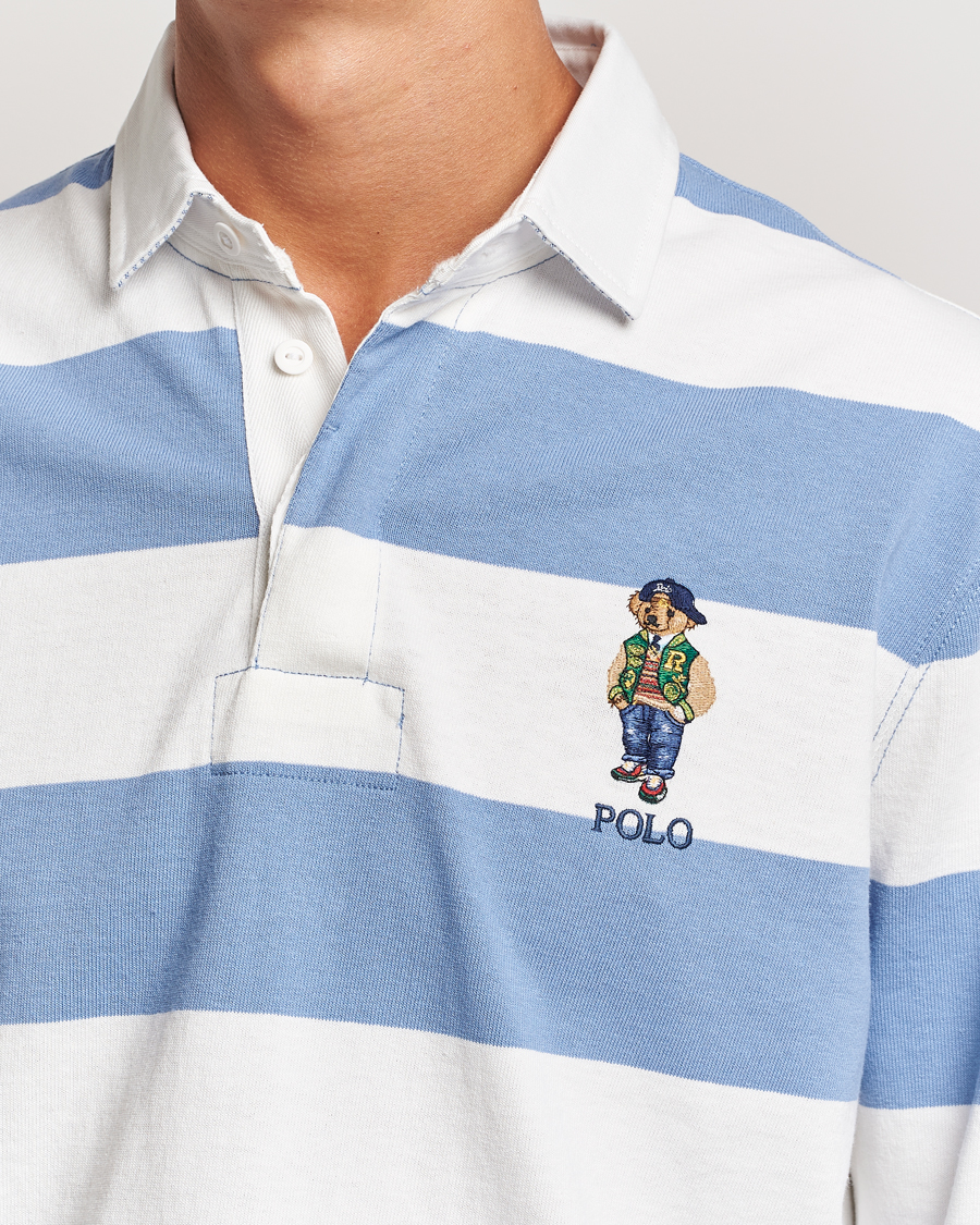Herre | Gensere | Polo Ralph Lauren | Striped Rugby Varsity Bear Campus Blue/White
