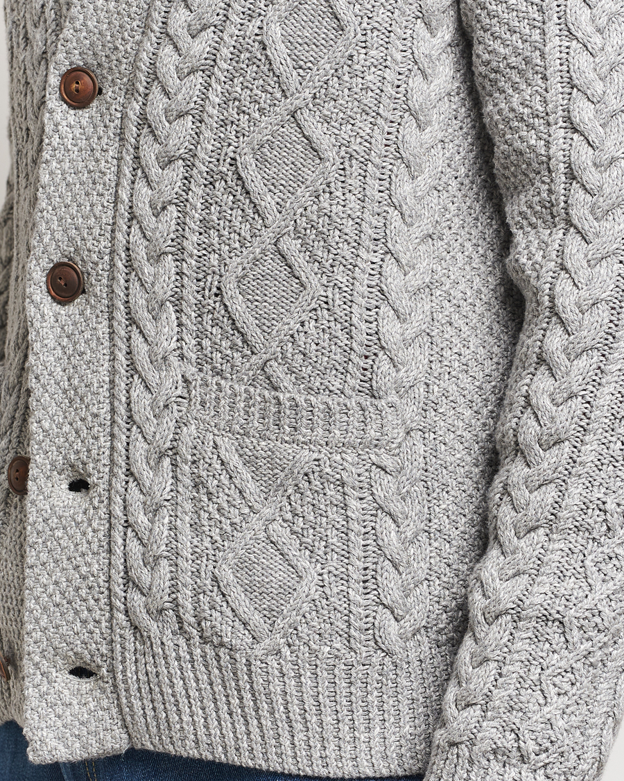 Herre | Gensere | Polo Ralph Lauren | Cotton Shawl Cardigan Grey Combo