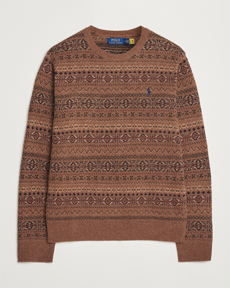 Herre | Gensere | Polo Ralph Lauren | Wool Fairisle Sweater Camel Combo