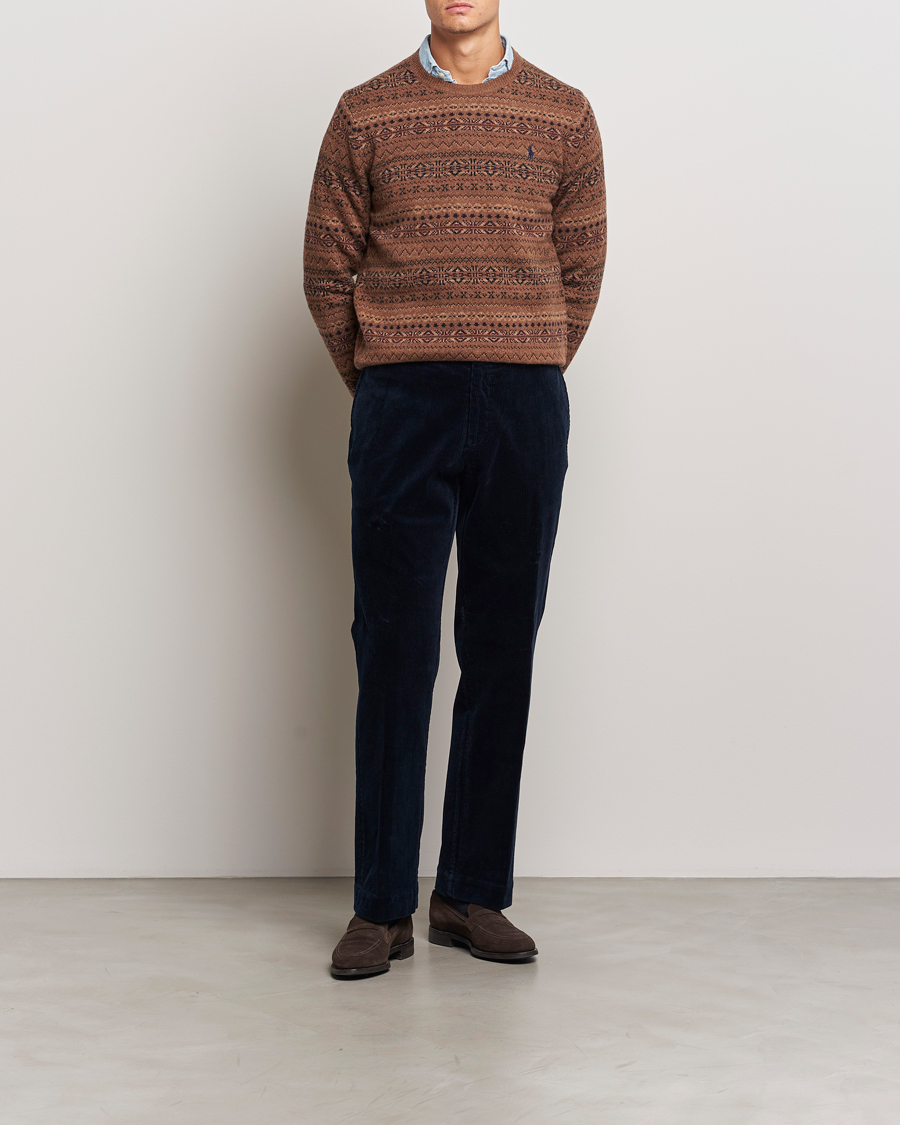 Herre | Gensere | Polo Ralph Lauren | Wool Fairisle Sweater Camel Combo