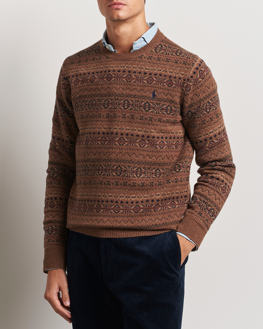 Herre | Gensere | Polo Ralph Lauren | Wool Fairisle Sweater Camel Combo