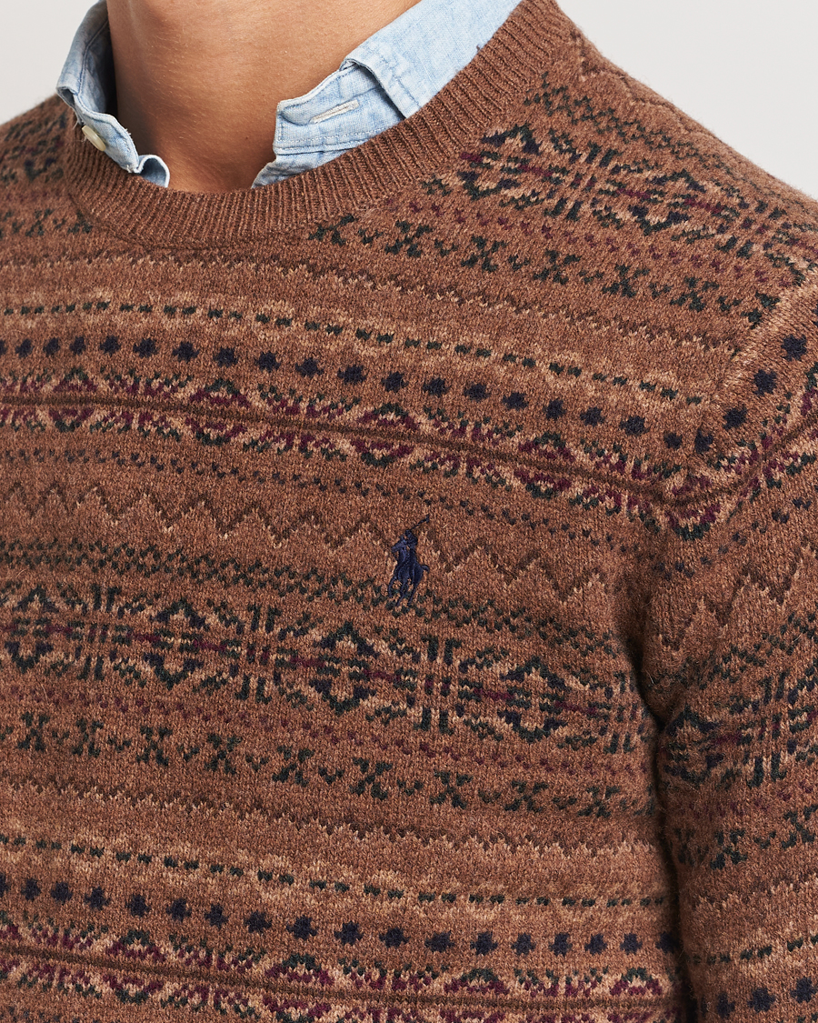 Herre | Gensere | Polo Ralph Lauren | Wool Fairisle Sweater Camel Combo