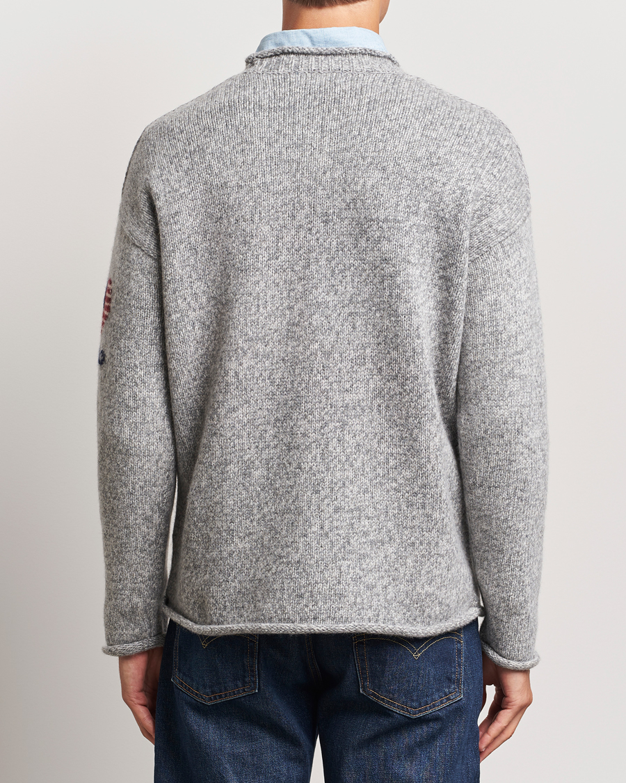 Herre | Gensere | Polo Ralph Lauren | Wool Flag Sweater Grey Combo