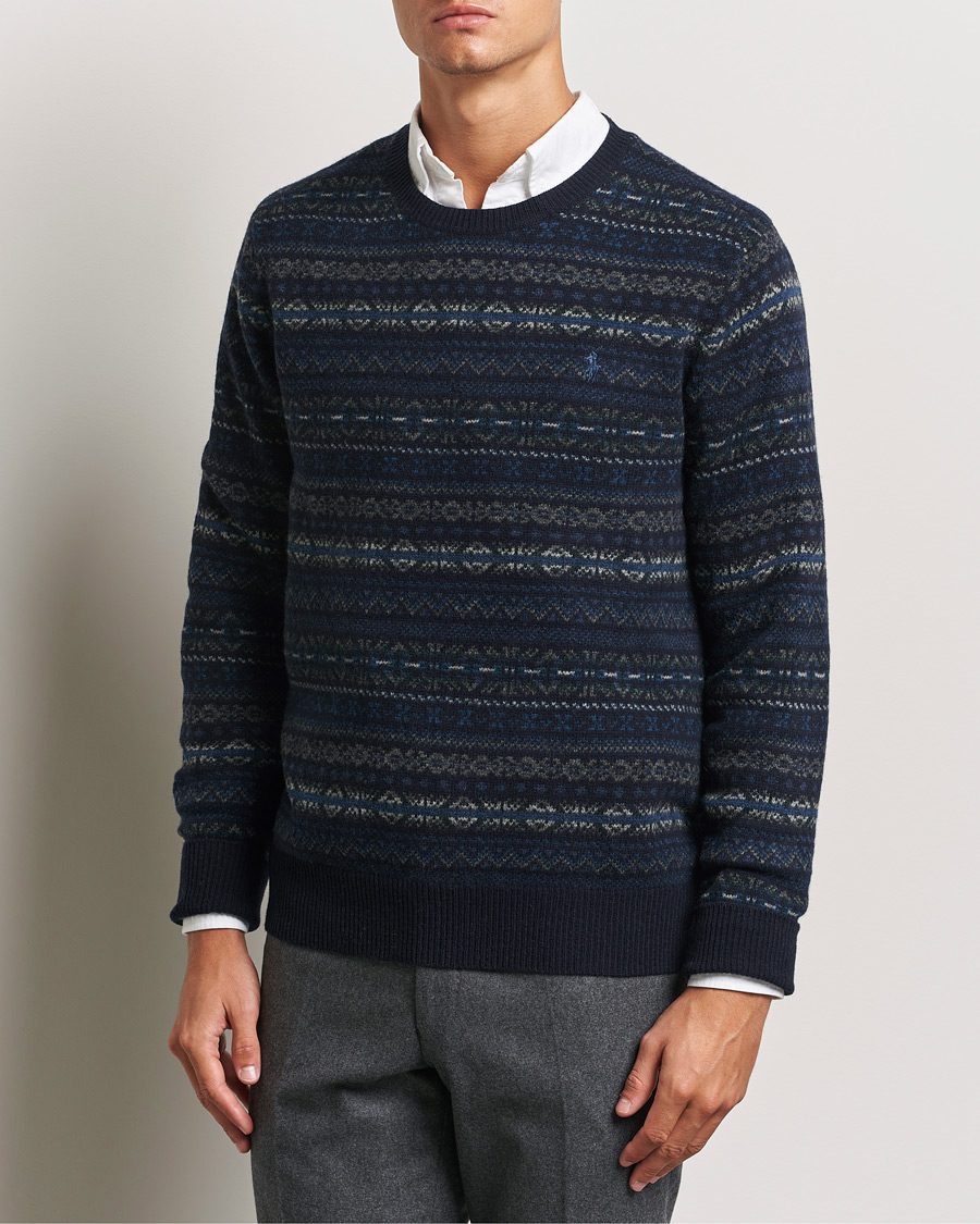 Herre | Gensere | Polo Ralph Lauren | Wool Fairisle Sweater Navy Combo