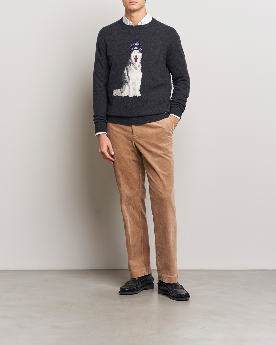 Herre | Gensere | Polo Ralph Lauren | Holiday Dog Cashmere Sweater Dark Granite Heather