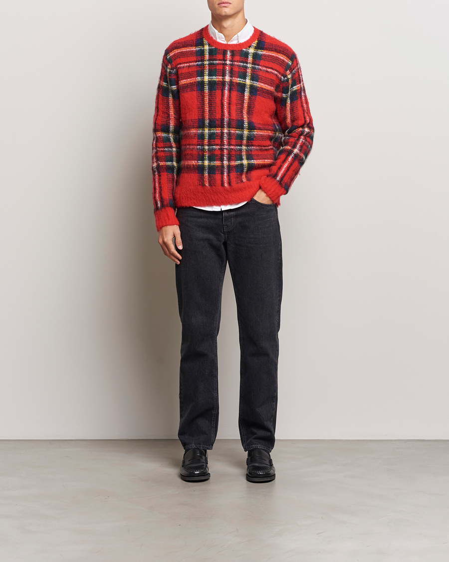 Herre | Gensere | Polo Ralph Lauren | Plaid Wool Sweater Red Combo