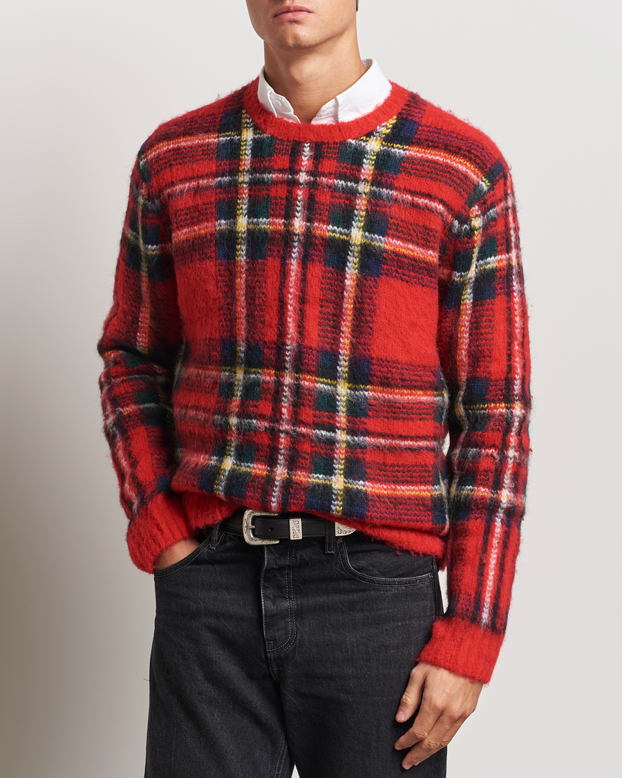 Herre | Gensere | Polo Ralph Lauren | Plaid Wool Sweater Red Combo