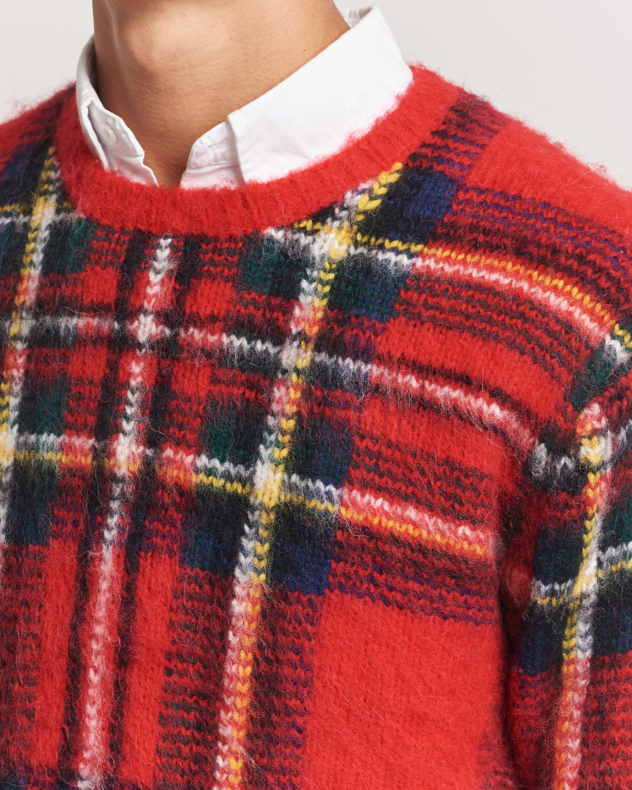 Herre | Gensere | Polo Ralph Lauren | Plaid Wool Sweater Red Combo