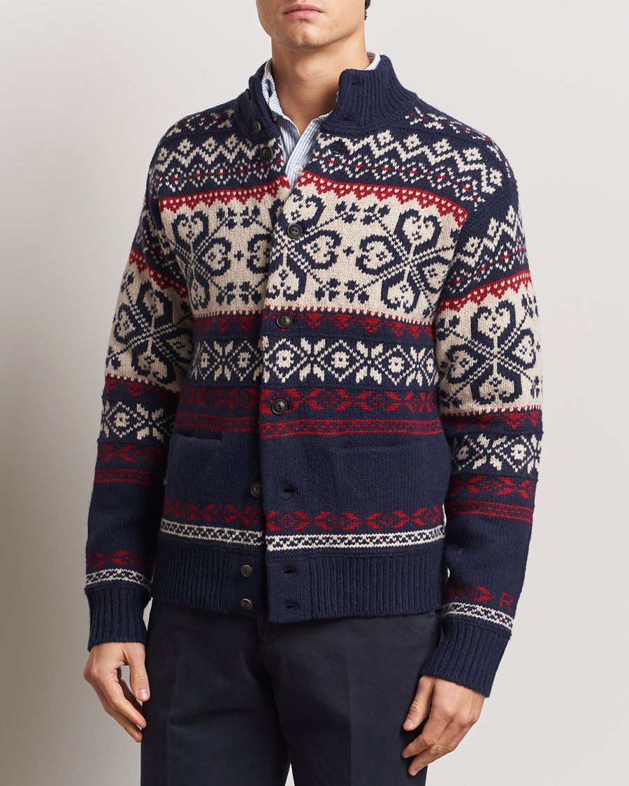 Herre | Gensere | Polo Ralph Lauren | Wool Blend Cardigan Navy Combo