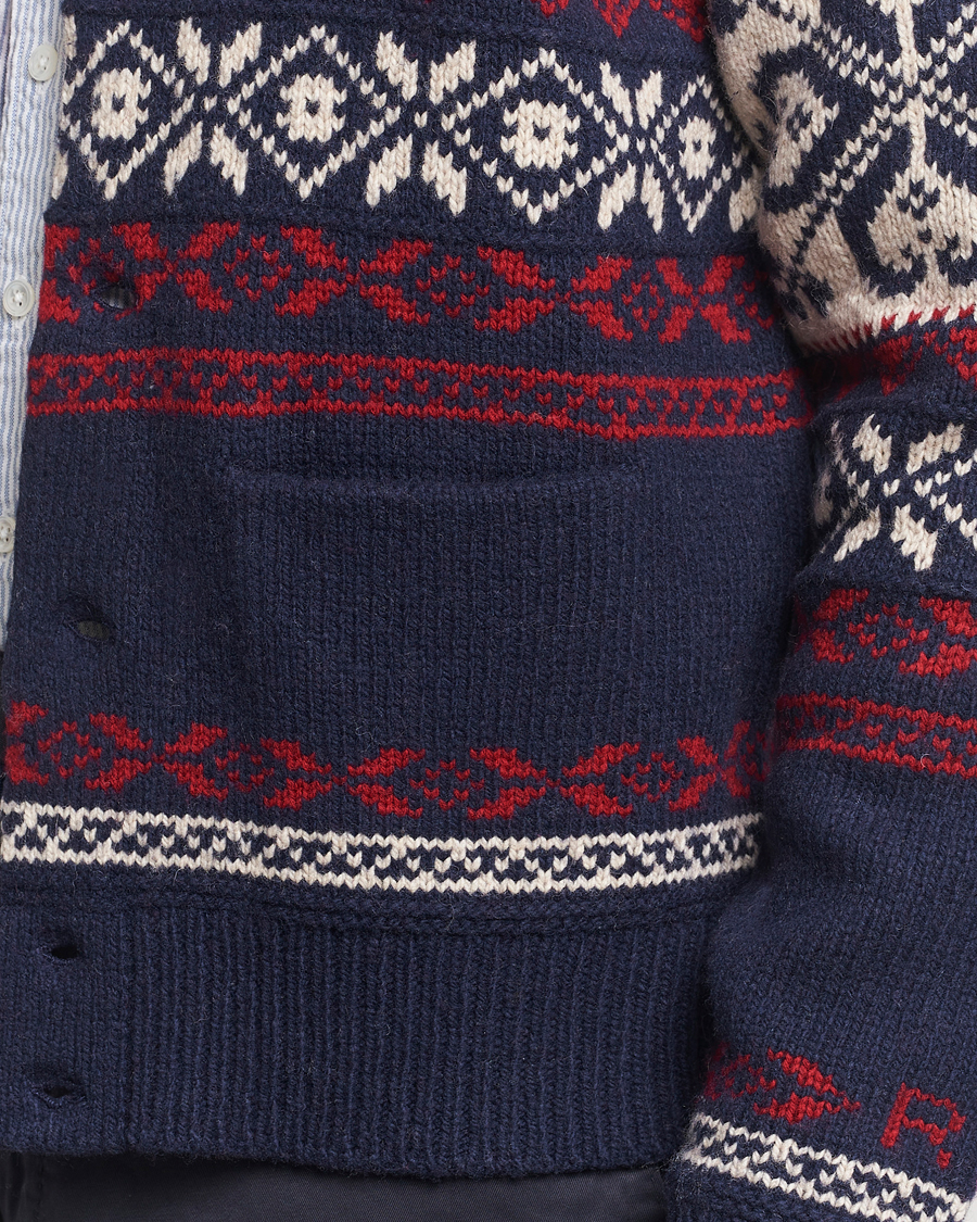 Herre | Gensere | Polo Ralph Lauren | Wool Blend Cardigan Navy Combo