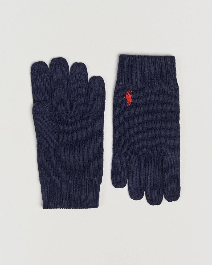 Herre | Polo Ralph Lauren Merino Gloves Hunter Navy | Polo Ralph Lauren | Merino Gloves Hunter Navy