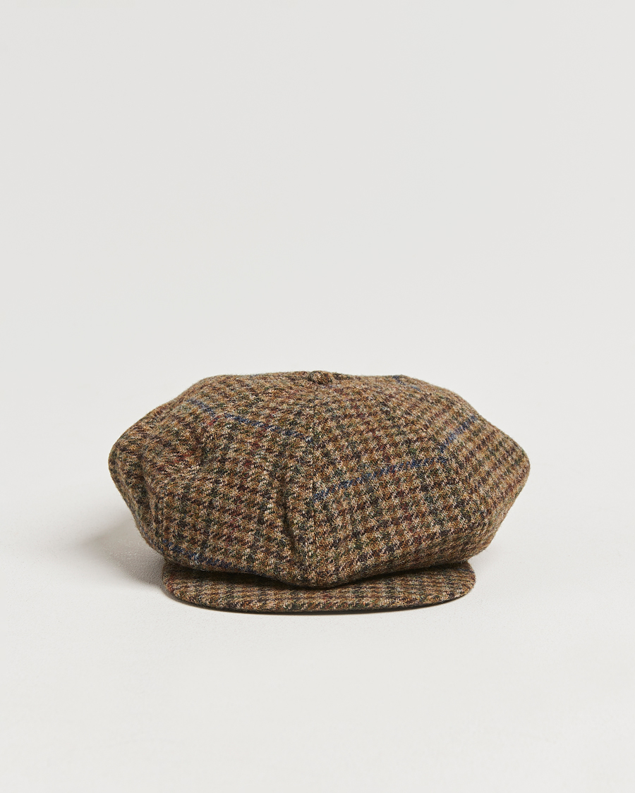 Herre | Polo Ralph Lauren Newsboy Herringbone Cap Sage/Tan | Polo Ralph Lauren | Newsboy Herringbone Cap Sage/Tan