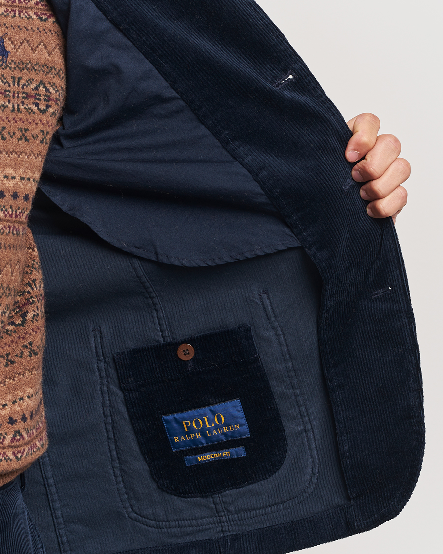 Herre | Dressjakker | Polo Ralph Lauren | Corduroy Stretch Blazer Aviator Navy