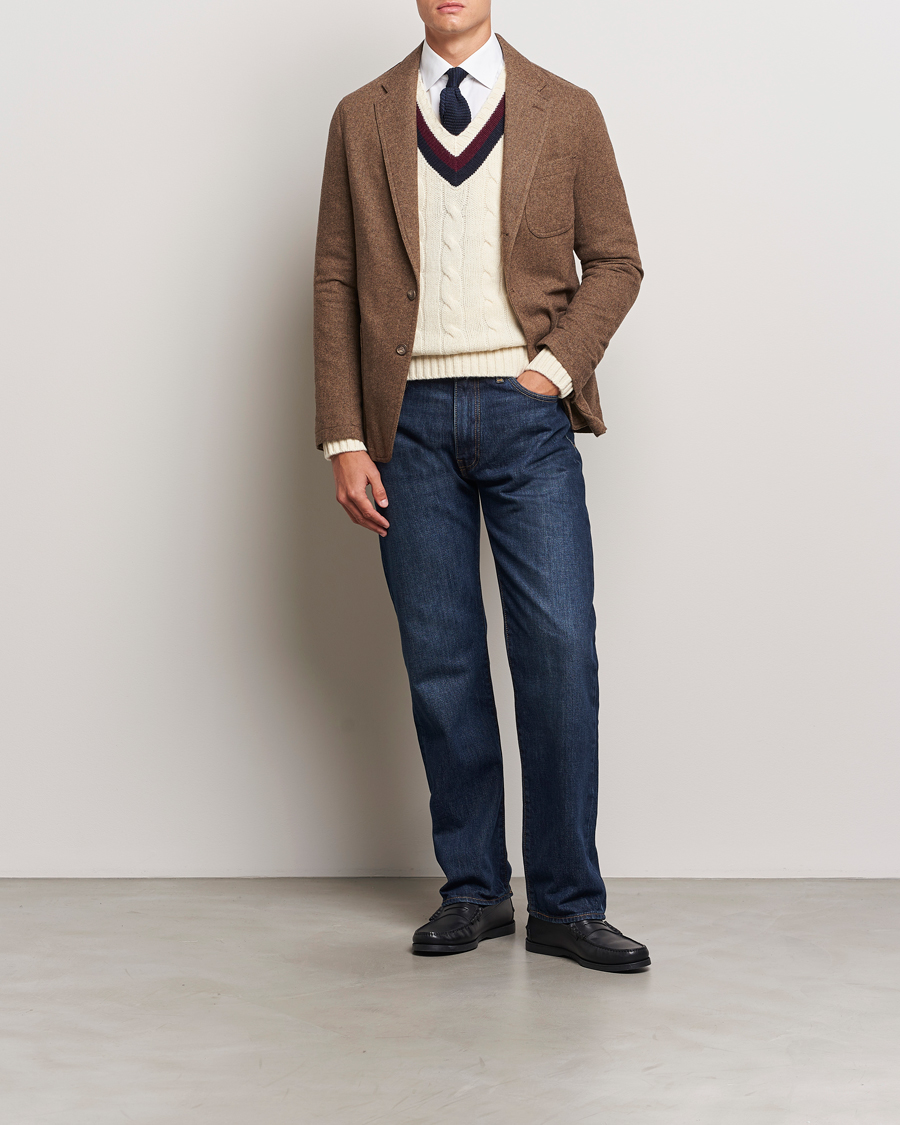 Herre | Dressjakker | Polo Ralph Lauren | Classic Herringbone Sportcoat Brown/Tan