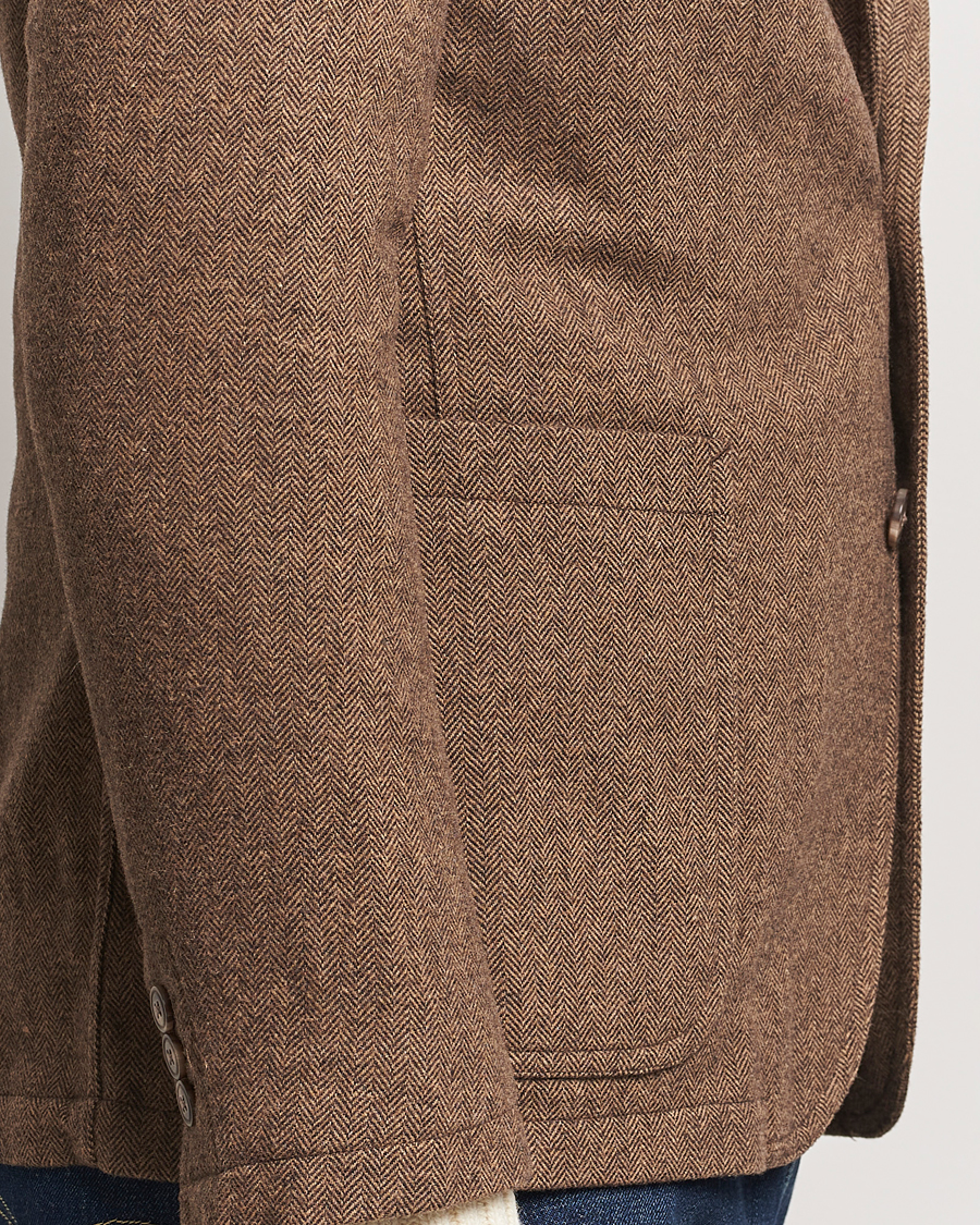 Herre | Dressjakker | Polo Ralph Lauren | Classic Herringbone Sportcoat Brown/Tan