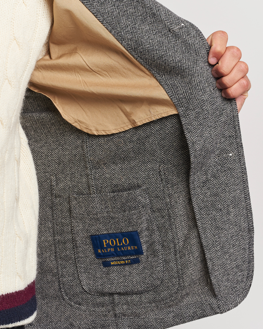 Herre | Dressjakker | Polo Ralph Lauren | Classic Herringbone Sportcoat Black/Cream