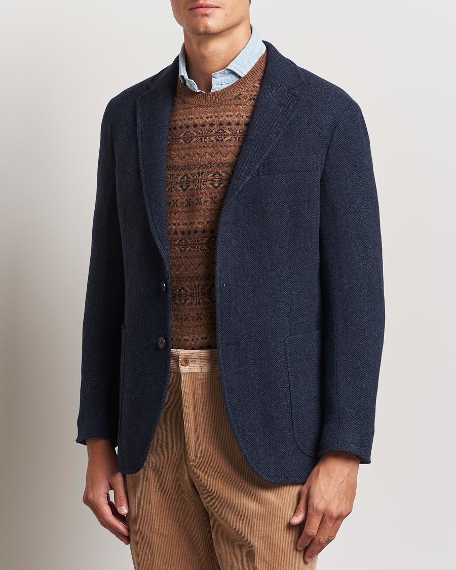 Herre | Dressjakker | Polo Ralph Lauren | Broken Herringbone Sportcoat Navy Multi